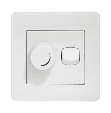 SCINTILLA 400Watt Light Dimmer Controller with Switch White with White Surround