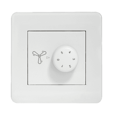 SCINTILLA 90Watt 5Step Humfree Fan Controller White with White Surround