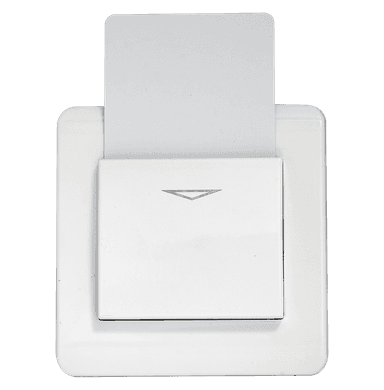 SCINTILLA 25Amp. Electronic Key Card Switch White with White Surround