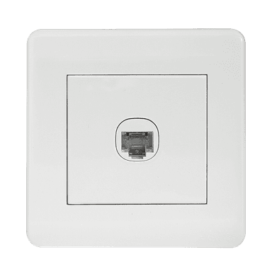 SCINTILLA 1Gang 8Wire 8Contact Telephone/Data Outlet White with White Surround