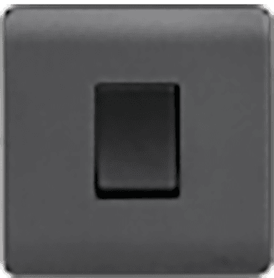 SCINTILLA 20Amp. Double Pole Switch B/Matte with GM/Matte Surround