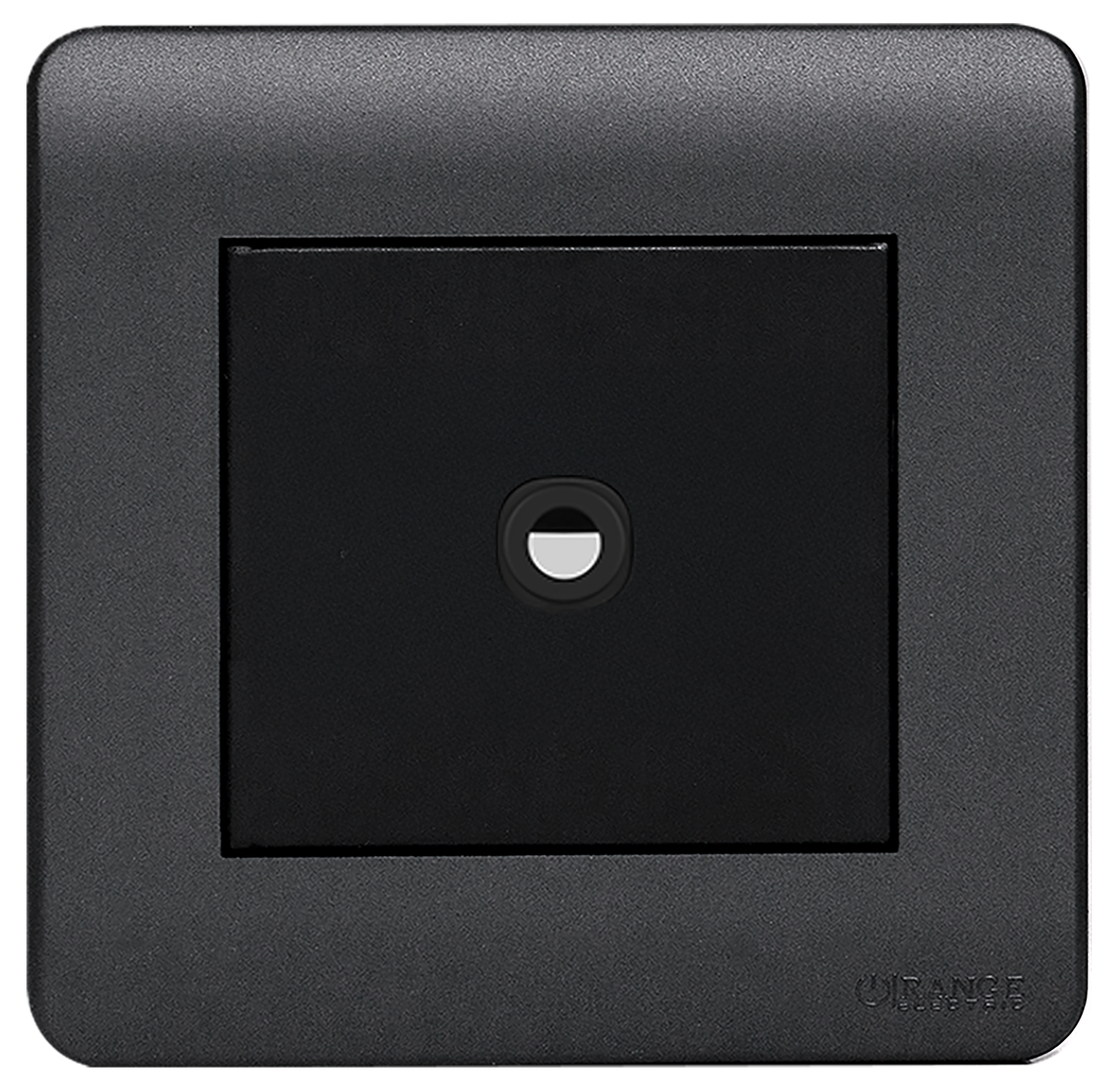 SCINTILLA 1Gang 25Amp Flex Outlet B/Matte with GM/Matte Surround