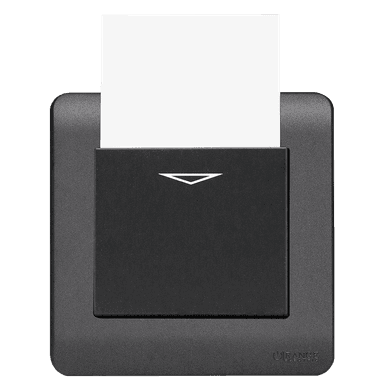 SCINTILLA 25Amp. Electronic Key Card Switch B/Matte with GM/Matte Surround
