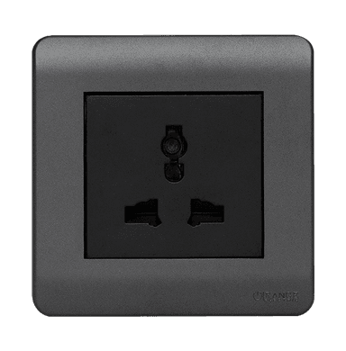 SCINTILLA 13Amp. Single Multi Unswitched Socket Outlet B/Matte with GM/Matte Surround