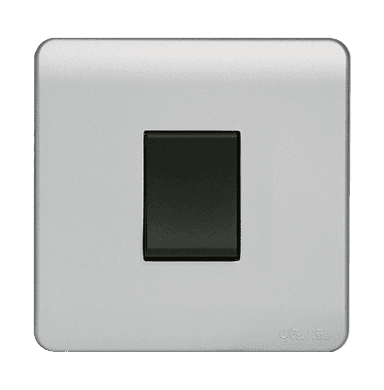 SCINTILLA 20Amp. Double Pole Switch B/Matte with S/Matte Surround