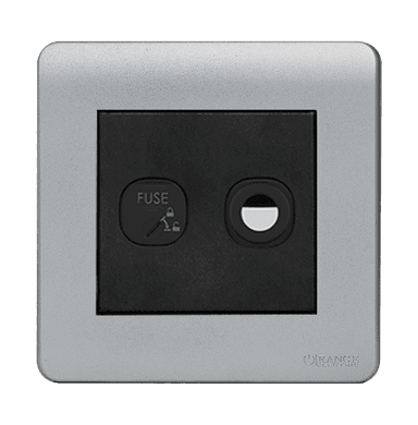 SCINTILLA 1Gang 13Amp Fused Flex Outlet B/Matte with S/Matte Surround