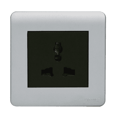 SCINTILLA 13Amp. Single Multi Unswitched Socket Outlet B/Matte with S/Matte Surround
