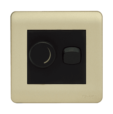 SCINTILLA 400Watt Light Dimmer Controller with Switch B/Matte with Gld/Matte Surround