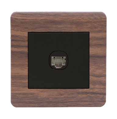 SCINTILLA 1Gang 8Wire 8Contact Telephone/Data Outlet B/Matte with Kumbuk Surround