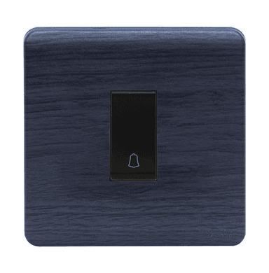 SCINTILLA 16Amp. 1Gang 2Way Bell Press Switch B/Matte with Kaluwara Surround