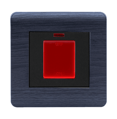 SCINTILLA 45Amp. Double Pole Switch with Indicator + Earth Bar B/Matte with Kaluwara Surround