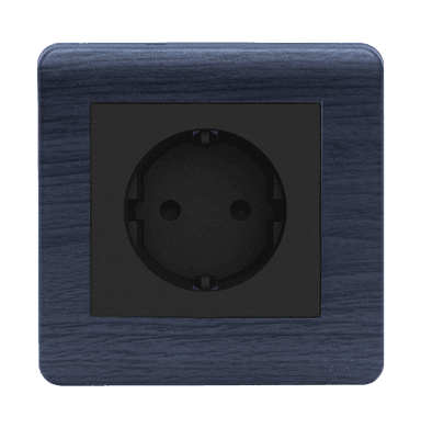 SCINTILLA 16Amp. Schuko Socket Outlet B/Matte with Kaluwara Surround