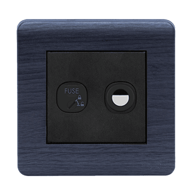 SCINTILLA 1Gang 13Amp Fused Flex Outlet B/Matte with Kaluwara Surround