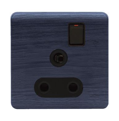 SCINTILLA 15Amp. Single Switched Socket Outlet B/Matte with Kaluwara Surround