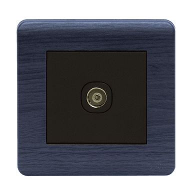 SCINTILLA 1Gang TV Co-Axial Outlet (75Ohm) B/Matte with Kaluwara Surround