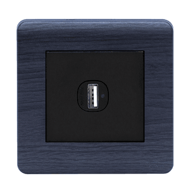 SCINTILLA 2.1Amp. 1Gang Type-A USB Charger Outlet B/Matte with Kaluwara Surround
