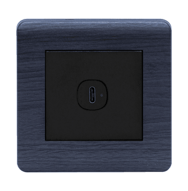 SCINTILLA 2.1Amp. 1Gang Type-C USB Charger Outlet B/Matte with Kaluwara Surround