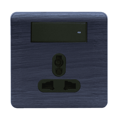 SCINTILLA 13Amp. Multi Socket Outlet with Horizontal Switch B/Matte with Kaluwara Surround