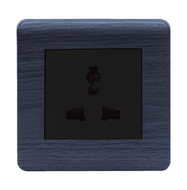 SCINTILLA 13Amp. Single Multi Unswitched Socket Outlet B/Matte with Kaluwara Surround