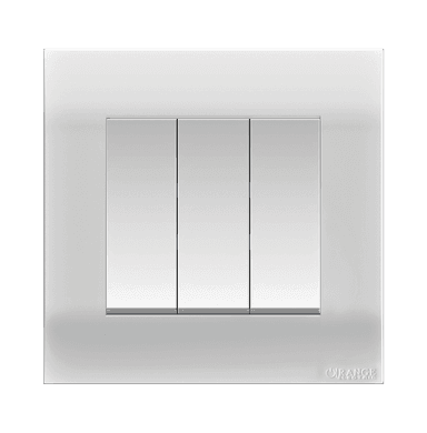 AKOYA 16Amp. 3Gang 2Way Switch White with White Surround