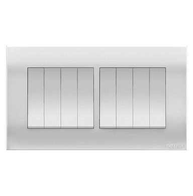 AKOYA 16Amp. 8Gang 2Way Switch White with White Surround