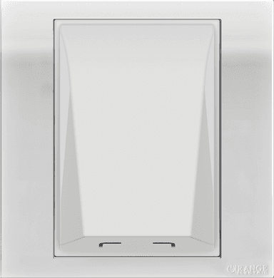 AKOYA 1Gang 45Amp Flex Outlet White with White Surround