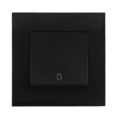 AKOYA 16Amp. 1Gang 2Way Bell Press Switch B/Matte with B/Matte Surround