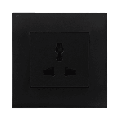 AKOYA 13Amp. Single Multi Unswitched Socket Outlet B/Matte with B/Matte Surround