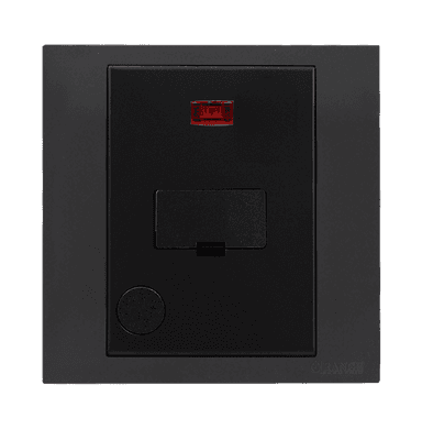 AKOYA 13Amp. Unswitched Fuse Connection Unit with Indicator B/Matte with GM/Matte Surround