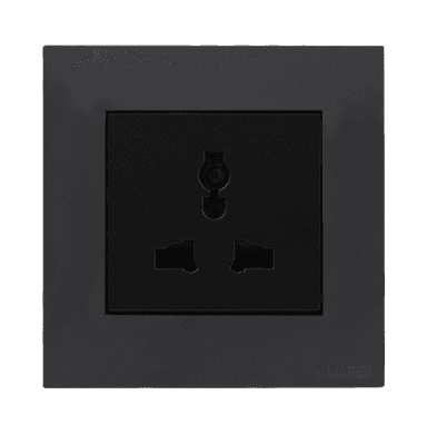 AKOYA 13Amp. Single Multi Unswitched Socket Outlet B/Matte with GM/Matte Surround