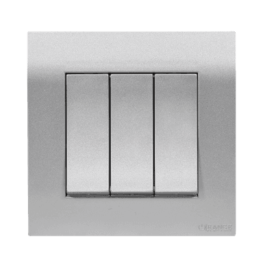 AKOYA 16Amp. 3Gang 1Way Switch S/Matte with S/Matte Surround