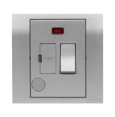 AKOYA 13Amp. Switched Fuse Connection Unit with Indicator S/Matte with S/Matte Surround