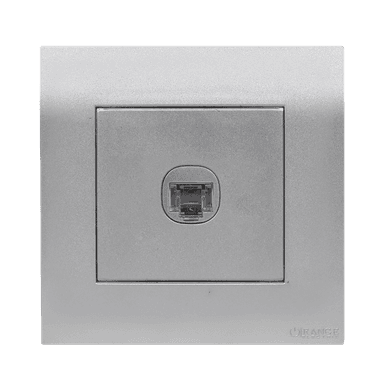 AKOYA 1Gang 8Wire 8Contact Telephone/Data Outlet S/Matte with S/Matte Surround