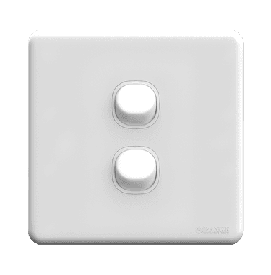 ENIGMA 10Amp. 2Gang 1Way Switch Classic White (British Standard)