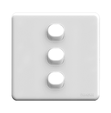 ENIGMA 10Amp. 3Gang 1Way Switch Classic White (British Standard)
