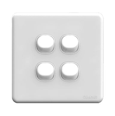 ENIGMA 10Amp. 4Gang 1Way Switch Classic White (British Standard)