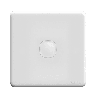 ENIGMA 1Gang Blank Plate with Removable Plug Classic White (British Standard)