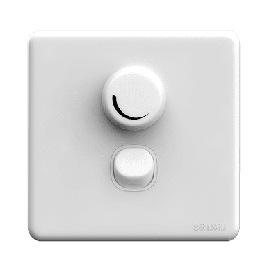 ENIGMA 400Watt Light Dimmer Controller with Switch Classic White (British Standard)