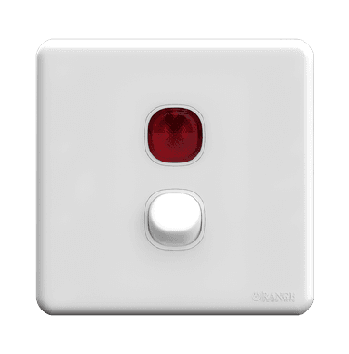 ENIGMA 20Amp. Double Pole Switch with Indicator Classic White (British Standard)