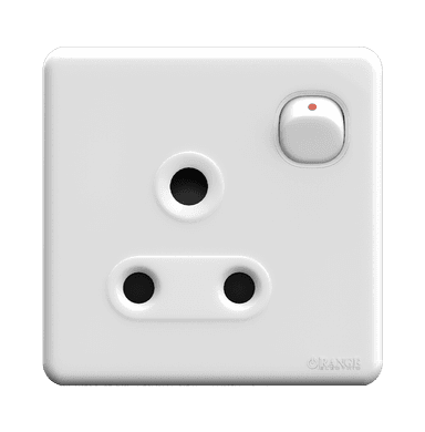 ENIGMA 15Amp. Single Switched Socket Outlet Classic White (British Standard)