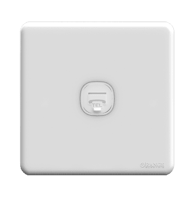 ENIGMA 1Gang 4Wire Telephone Outlet Classic White (British Standard)
