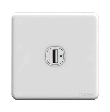 ENIGMA 2.1Amp. 1Gang Type-A USB Charger Outlet Classic White (British Standard)
