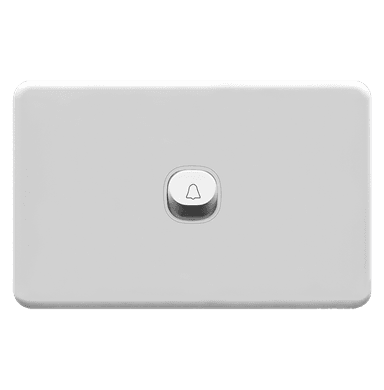ENIGMA 16Amp. 1Gang 2Way Bell Press Switch Slim Classic White (Australian Standard)