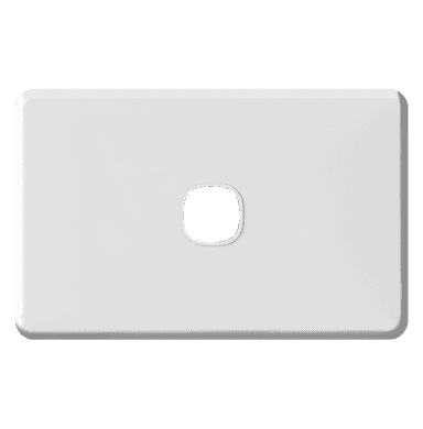 ENIGMA 1Gang Empty Grid with Surround Classic White (Australian Standard)