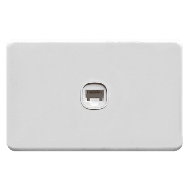 ENIGMA 1Gang cat 6e Socket (Horizontal) Classic White (Australian Standard)