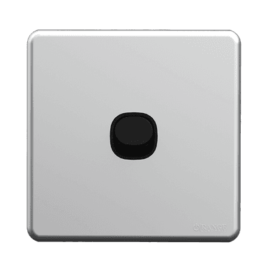 ENIGMA 10Amp. 1Gang 1Way Switch Stone Black (British Standard)