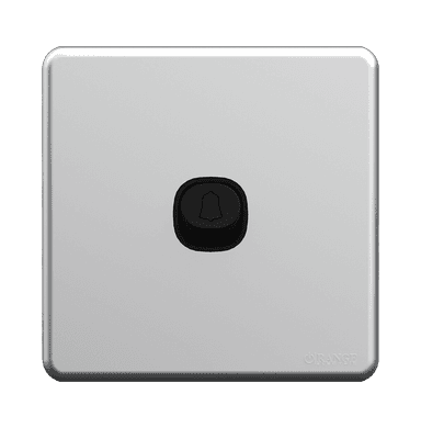 ENIGMA 10Amp. 1Gang 2Way Bell Press Switch Stone Black (British Standard)