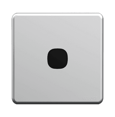 ENIGMA 1Gang Blank Plate with Removable Plug Stone Black (British Standard)
