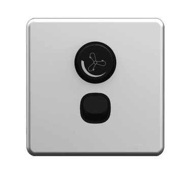 ENIGMA 400Watt Fan Controller with Switch Stone Black (British Standard)
