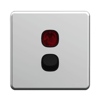 ENIGMA 20Amp. Double Pole Switch with Indicator Stone Black (British Standard)
